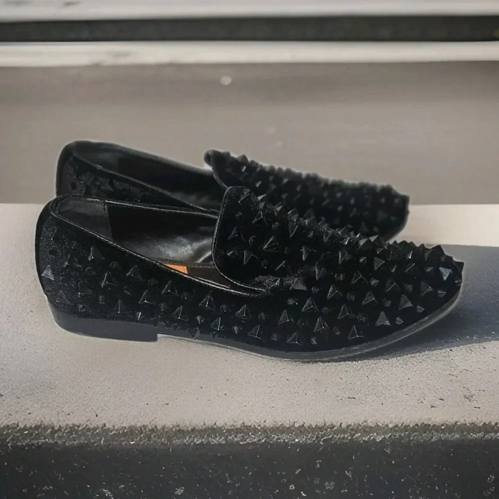 Men's Tallia Treviso Spiked Loafers Slip On Size 11.5~ Celebrity Style